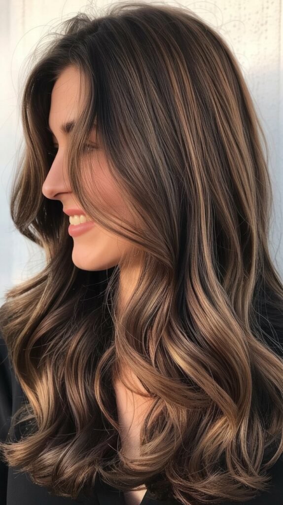 Chocolate Balayage for Gray Coverage