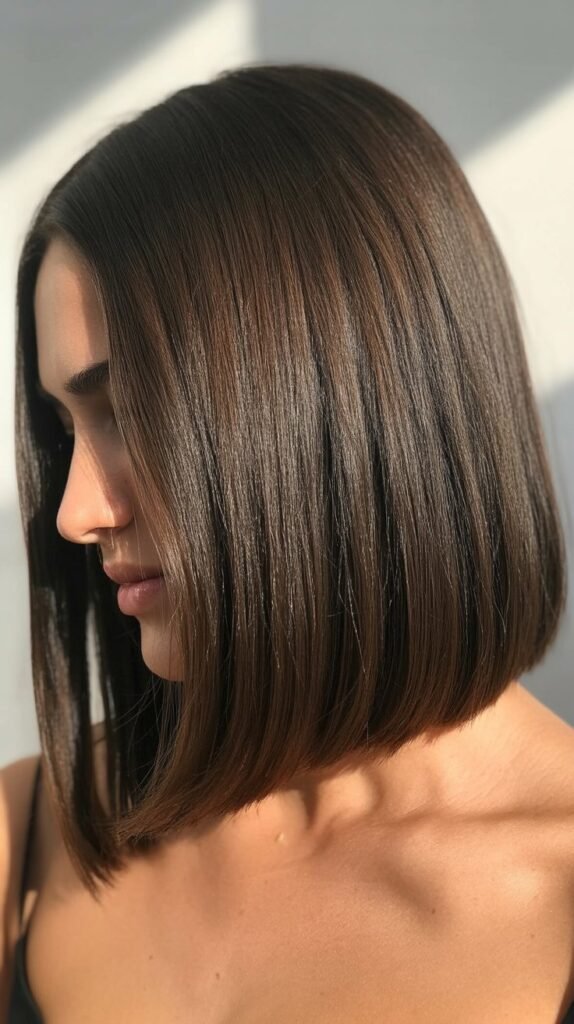 Long Bob with Glossy Finish