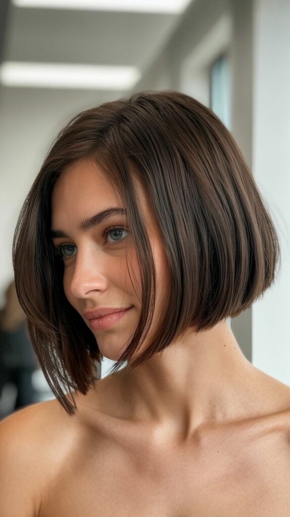 Angled Bob for Fine Hair with Volume Boost