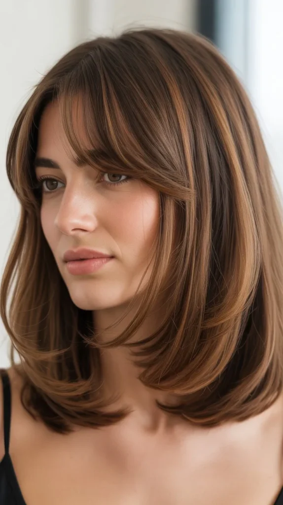 Long Bob with Curtain Bangs