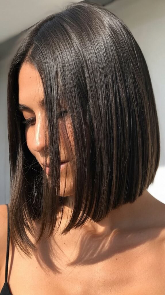 Sleek Straight Long Bob