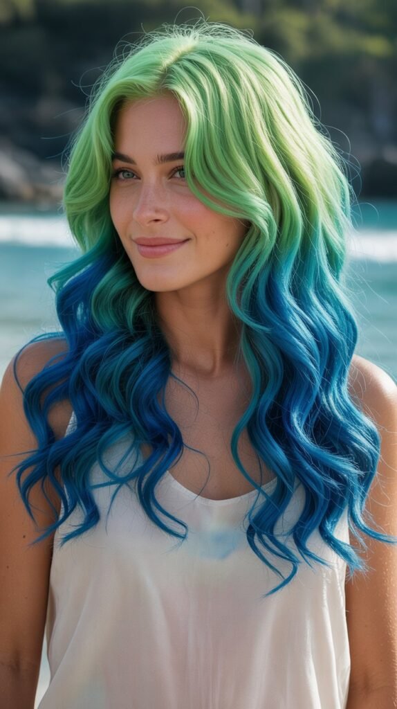 Lime Green and Blue Tropical Energy