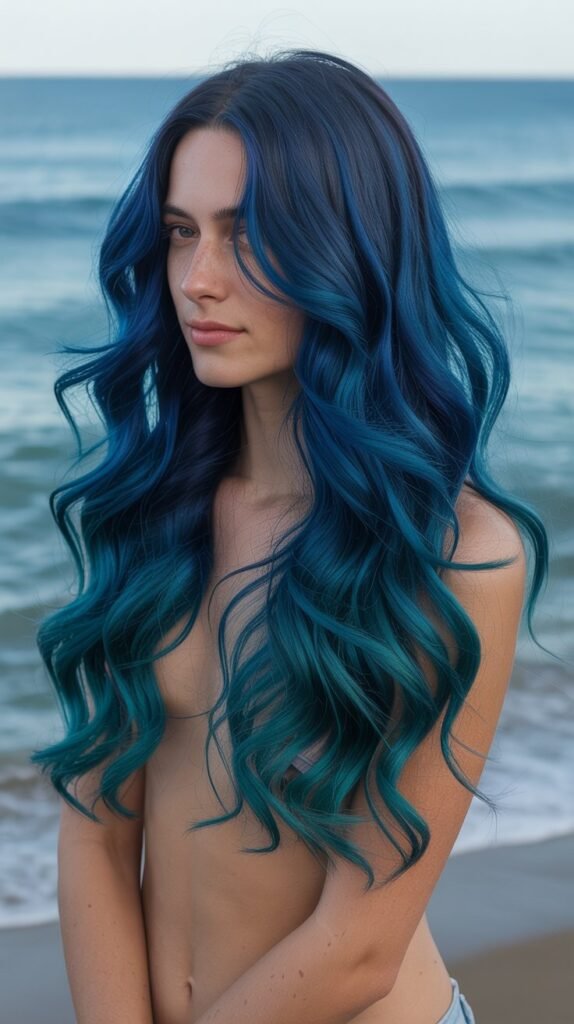 Navy and Teal Ocean Depth