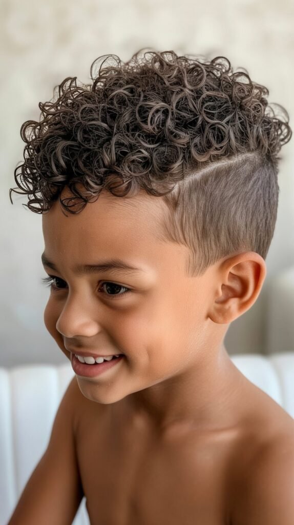Textured Curly Frohawk