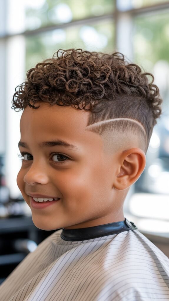 The Classic Curly Taper Fade