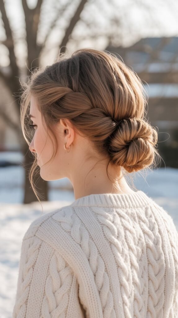 Twisted Low Side Bun