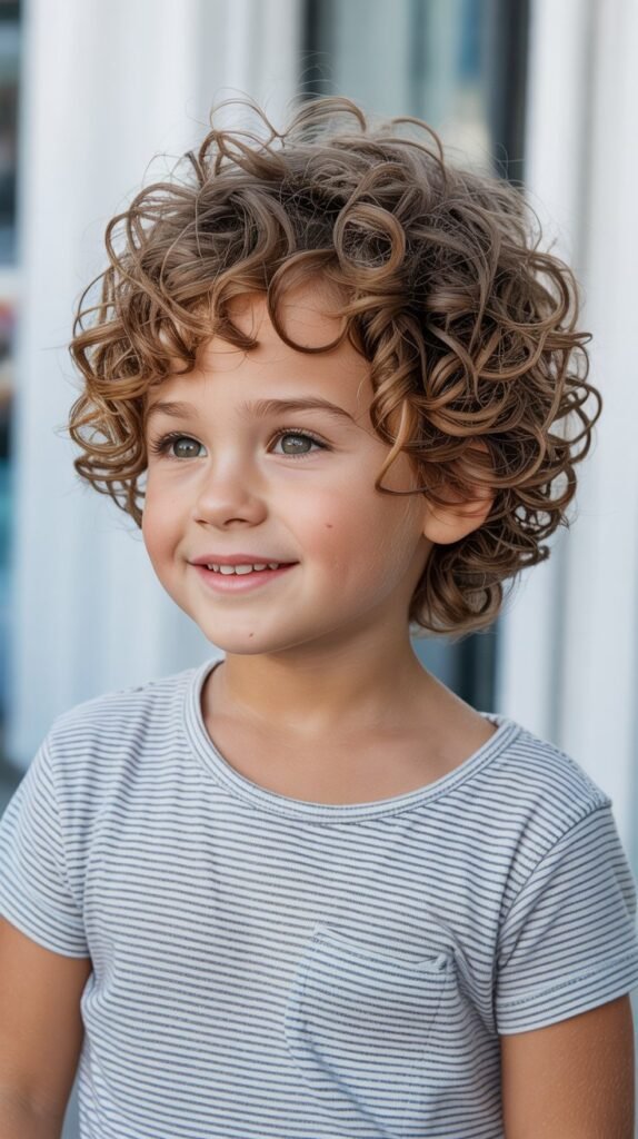 Asymmetrical Curly Cut