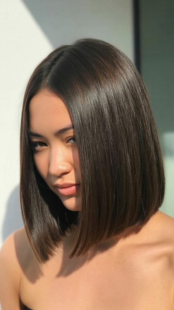  Center-Parted Long Bob