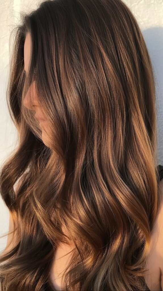  Chocolate Balayage for Fine Hair