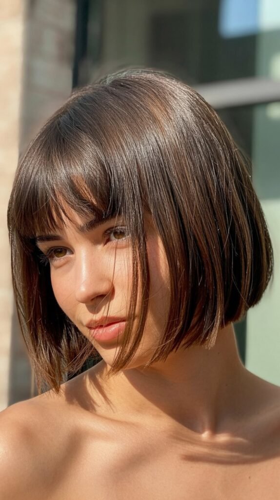 Bob with Curtain Bangs