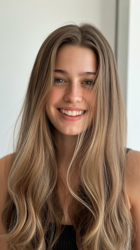 Natural Air-Dried Straight Hair