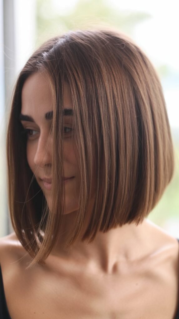 Long Bob with Side-Part and Swoopy Bangs