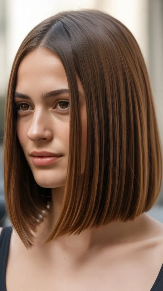Sleek Straight Long Bob