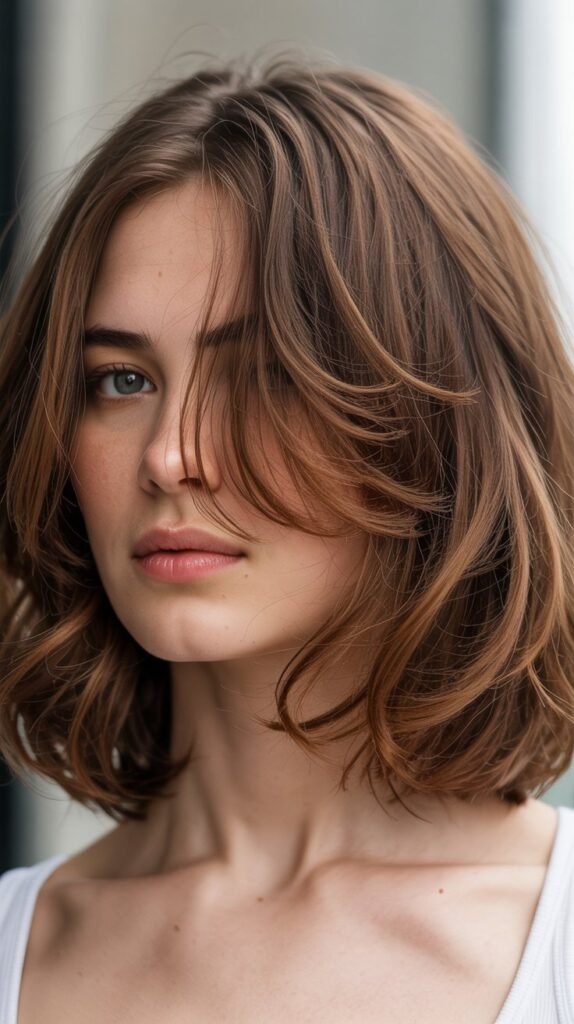 Textured Layered Long Bob