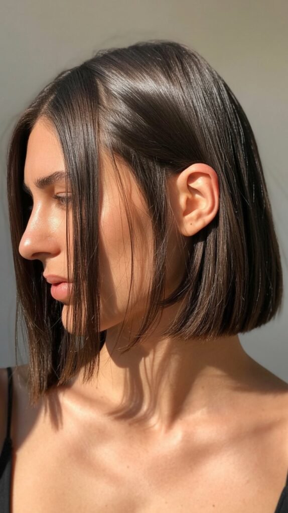  Long Bob with Precision Side Part
