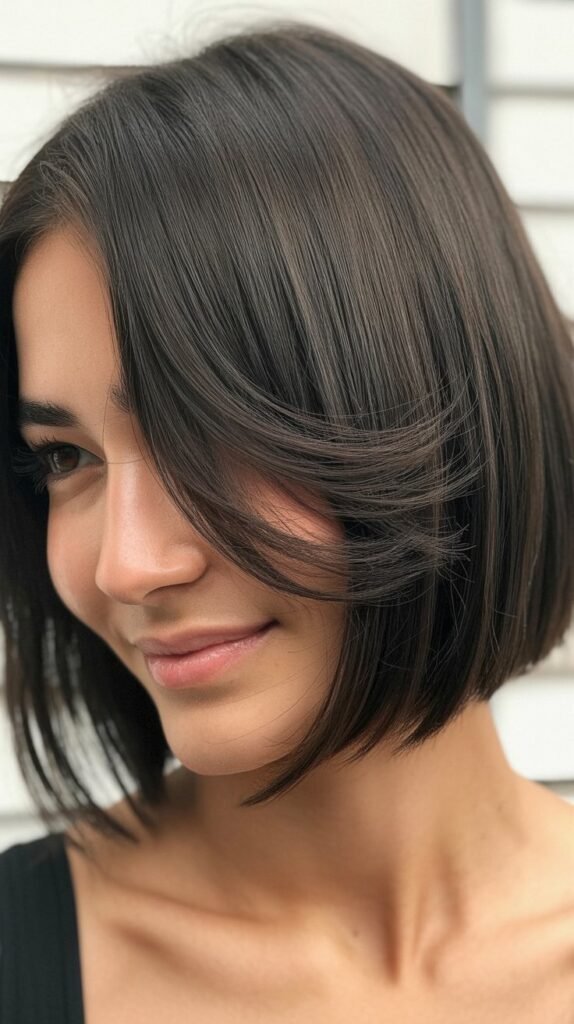 Angled Bob with Side-Swept Styling
