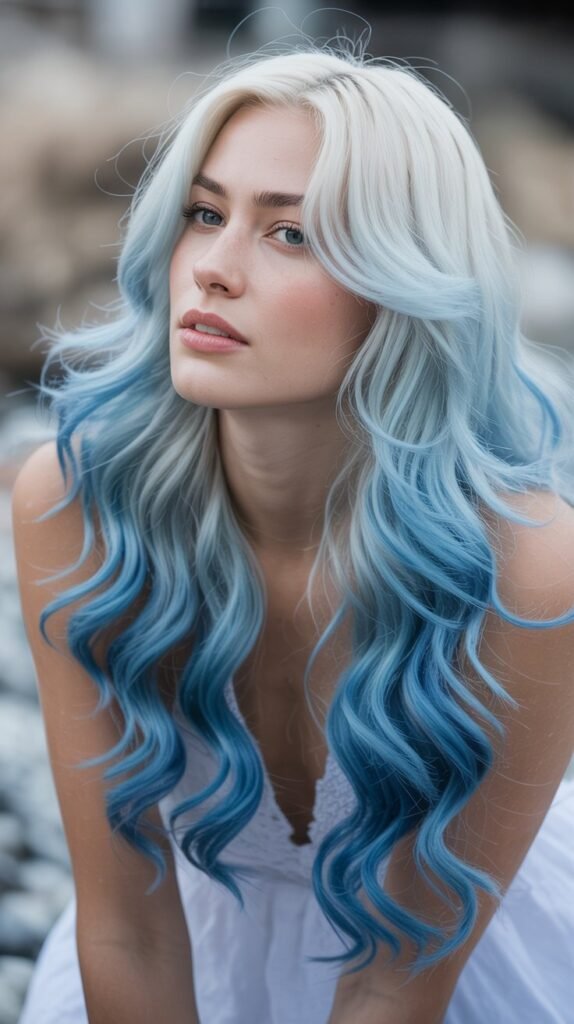 Arctic Blue and White Ice Queen