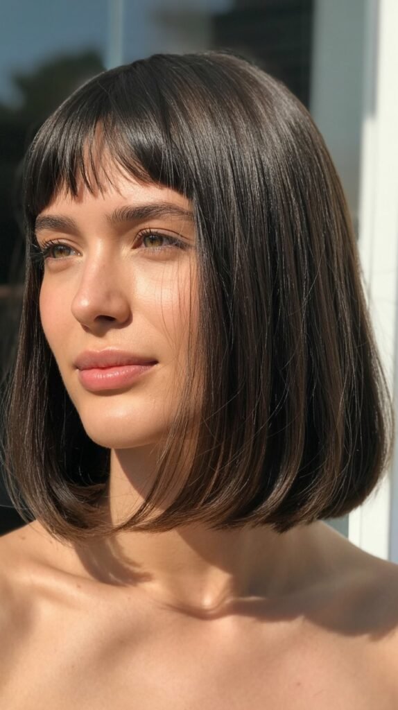 Long Bob with Micro Bangs