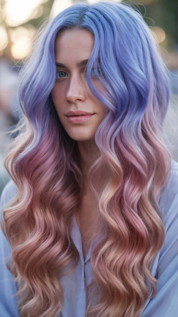 Periwinkle and Pink Soft Contrast