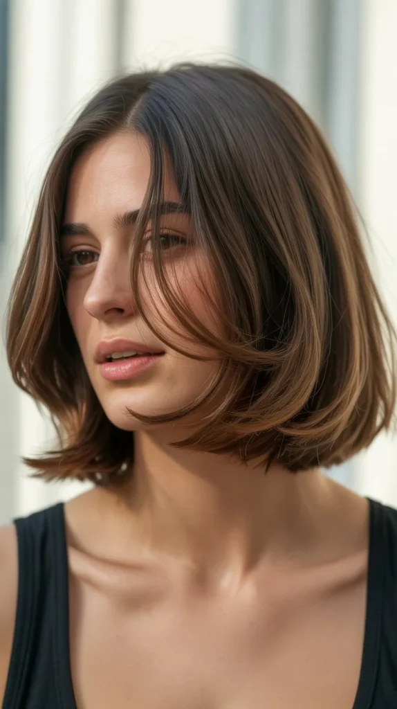 Long Layered Bob (Lob) with Face-Framing Pieces