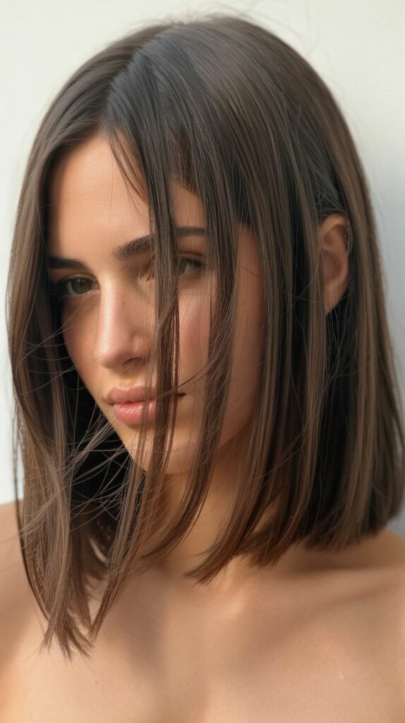 Long Bob with Wispy Textured Ends