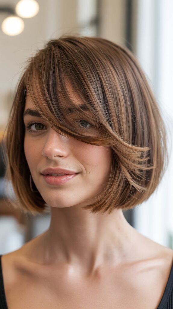 Bob with Side-Swept Bangs