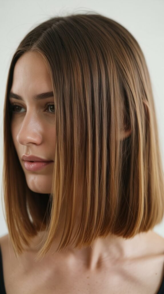Long Bob with Subtle Balayage