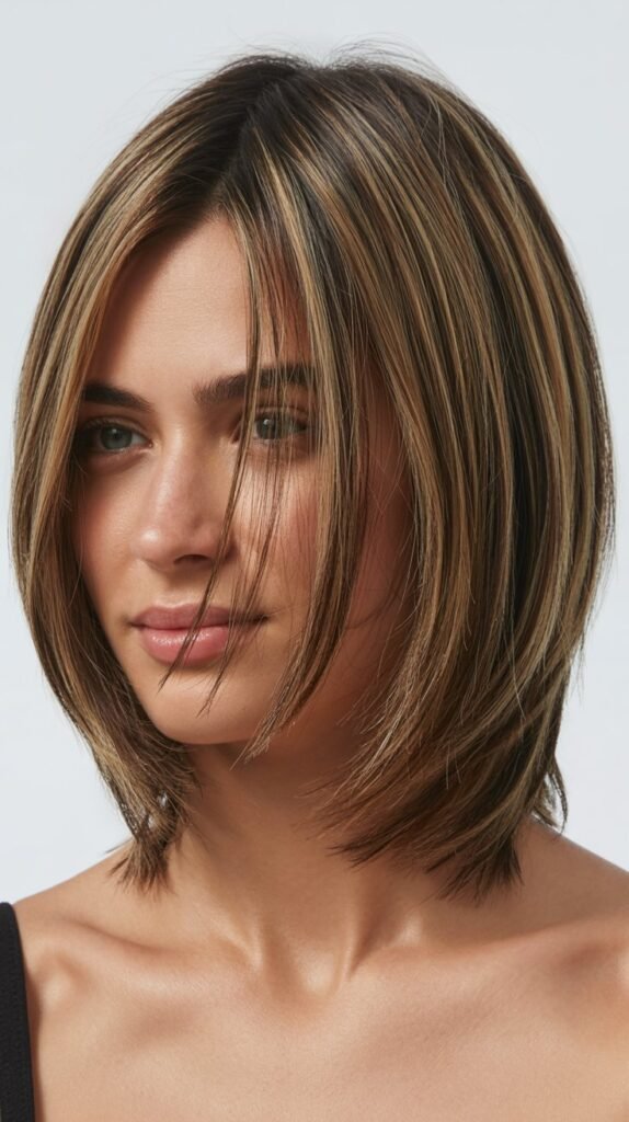 Feathered Angled Bob