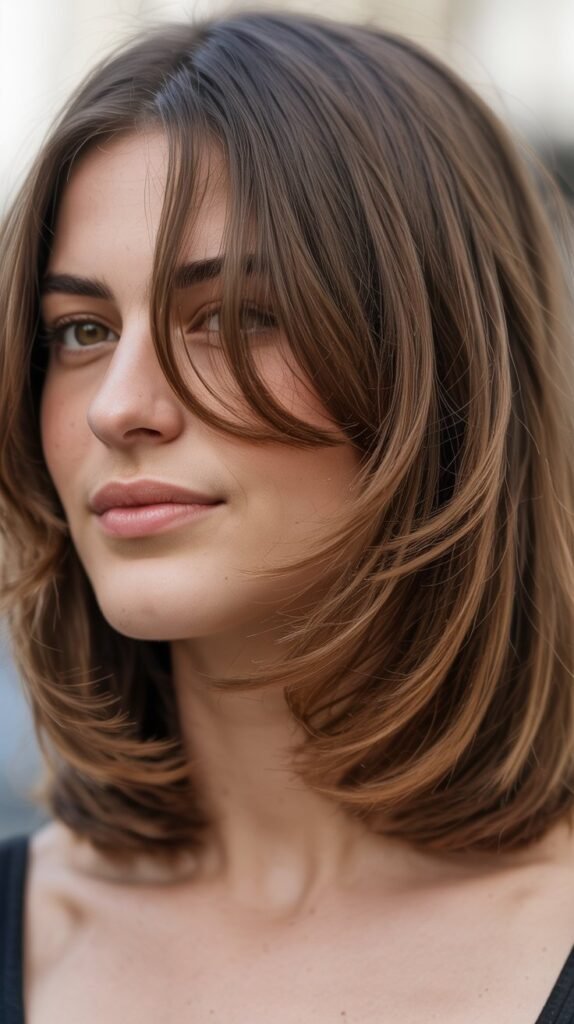  Long Bob with Swoopy Layers