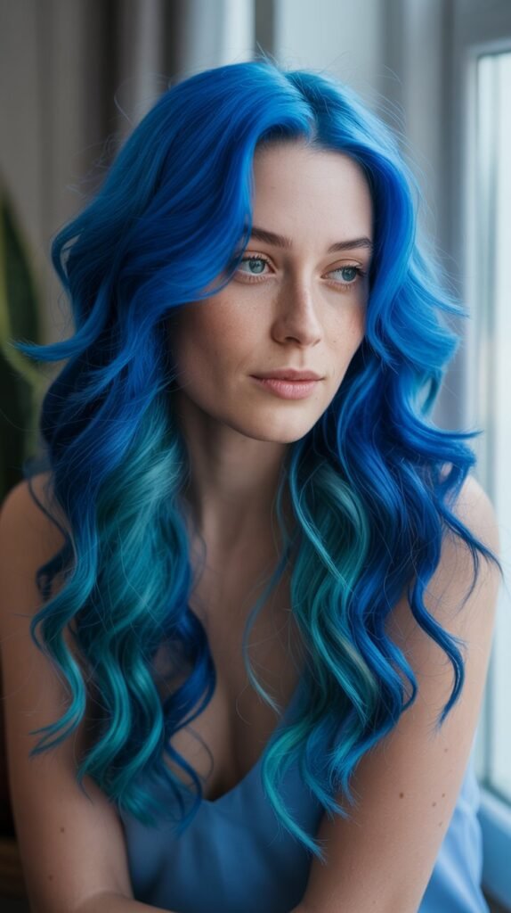 Indigo and Cyan Electric Blue