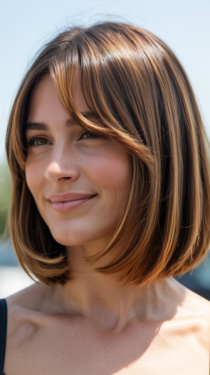 Flattering Long Bob Haircuts for Round Faces
