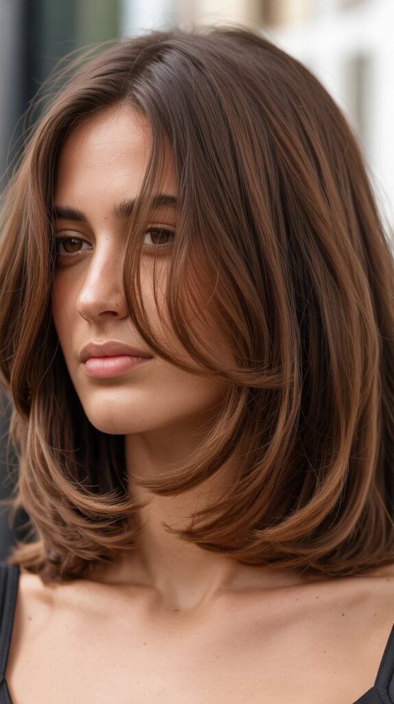  Long Bob with Face-Framing Layers