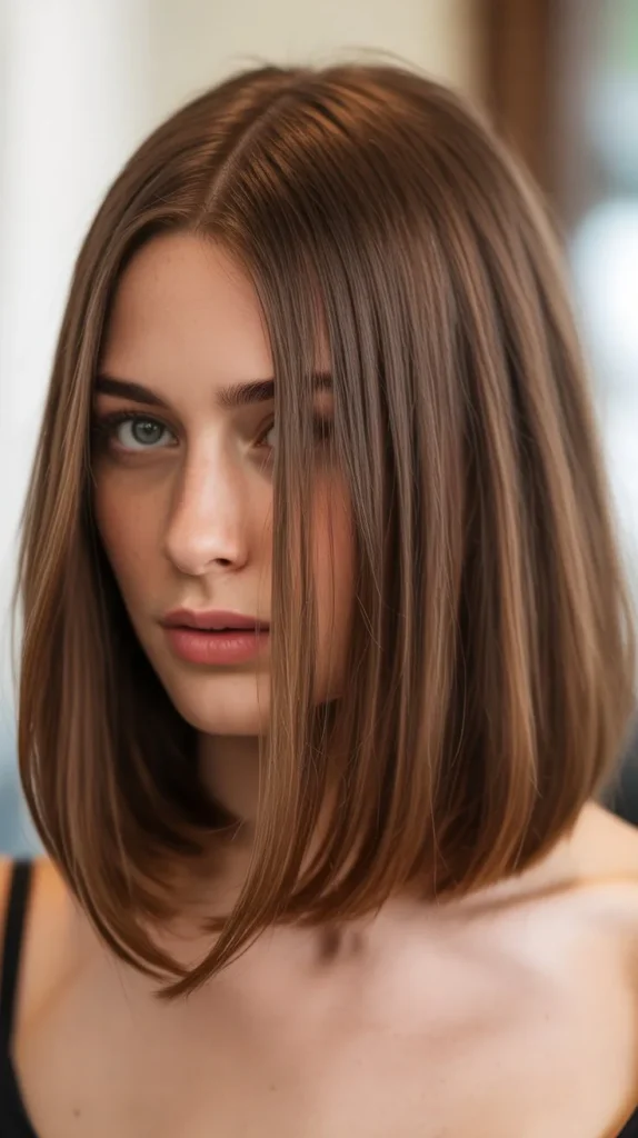 Long Bob with Deep Side Part