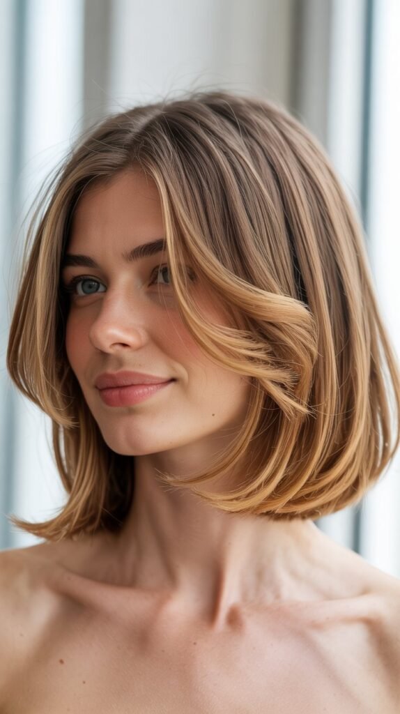 Flipped-Out Long Bob