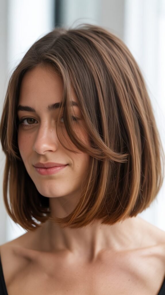 Long Bob with Volume at Crown