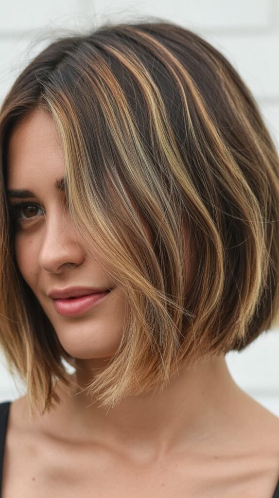 Bob with Balayage Highlights