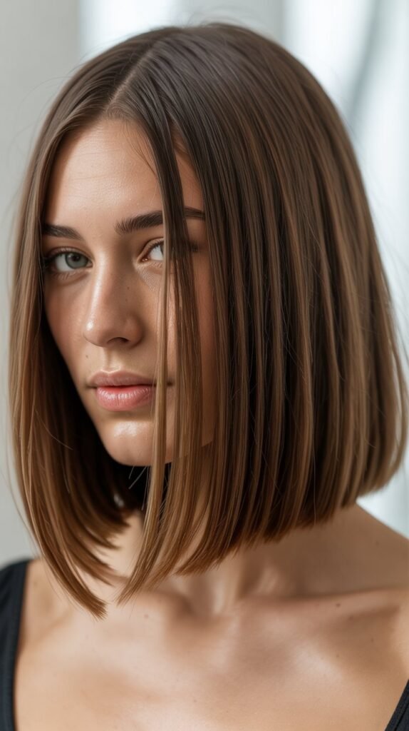  Sleek Long Bob with Graduated Layers