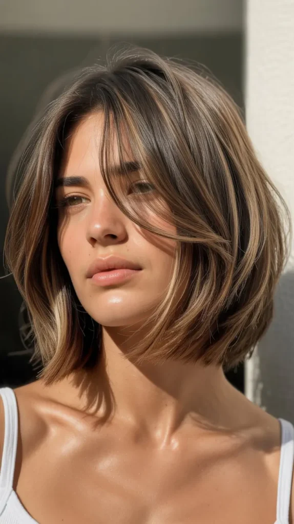 Textured Piecey Long Bob