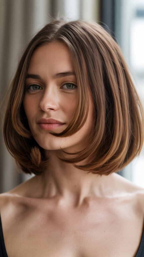Long Bob with Flipped Ends