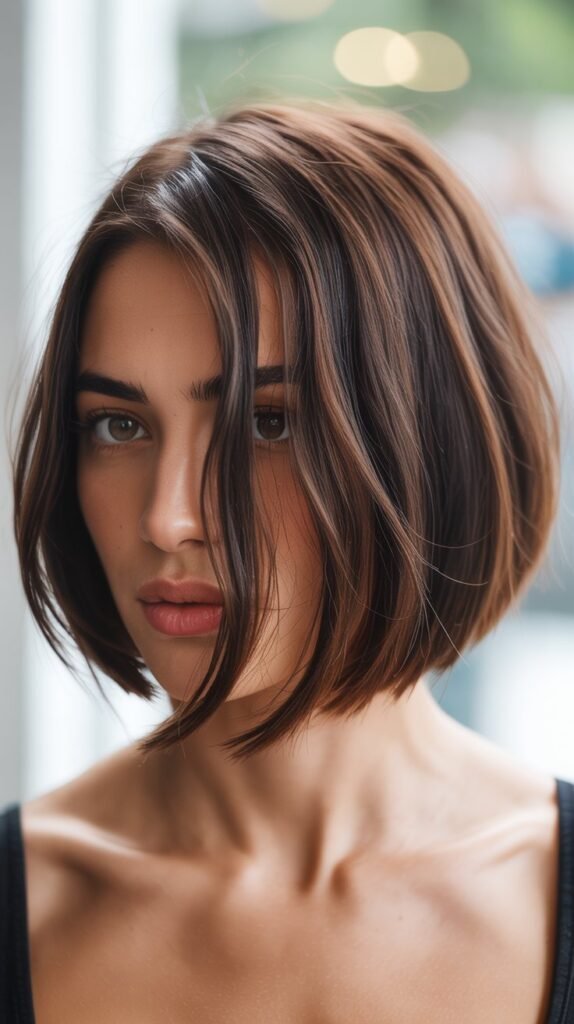 Bob with Deep Side Part