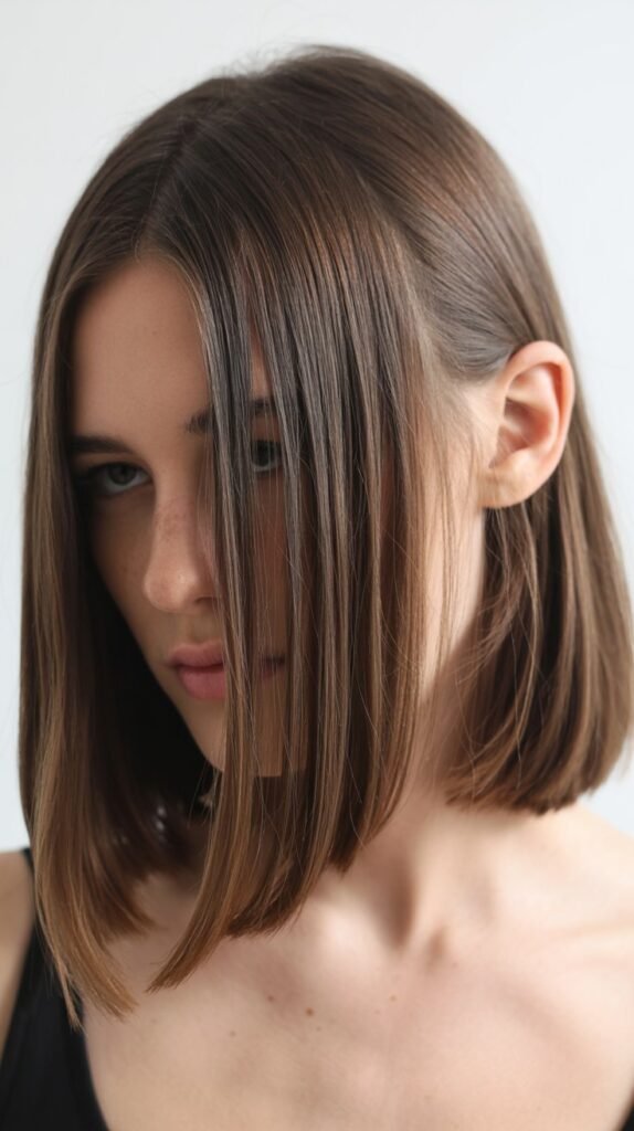 Long Bob with Side Tuck Styling