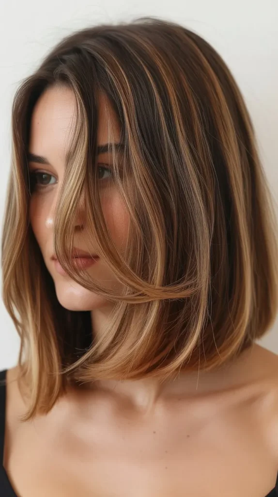Long Bob with Balayage Highlights