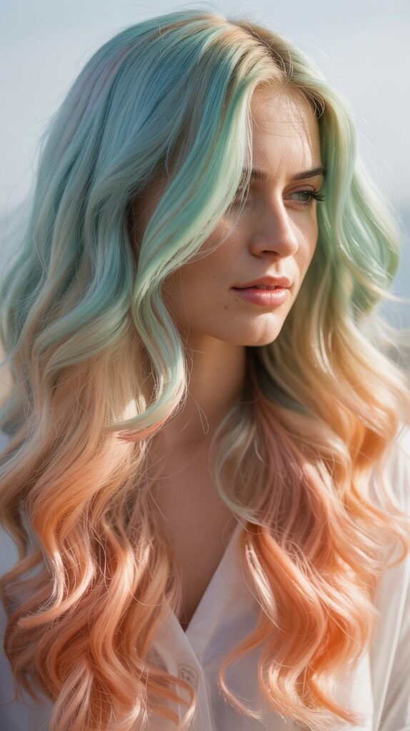 Seafoam and Peach Sherbet Blend