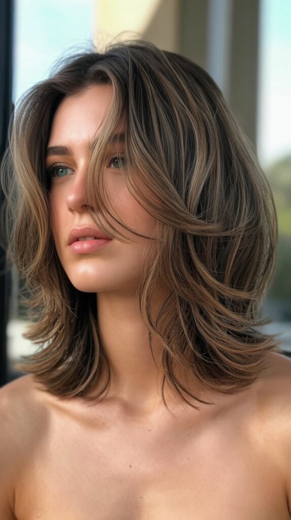 Textured Layered Long Bob