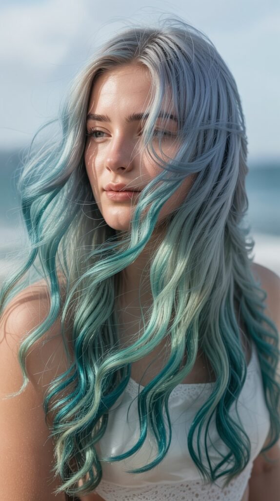 Aquamarine and Silver Combination