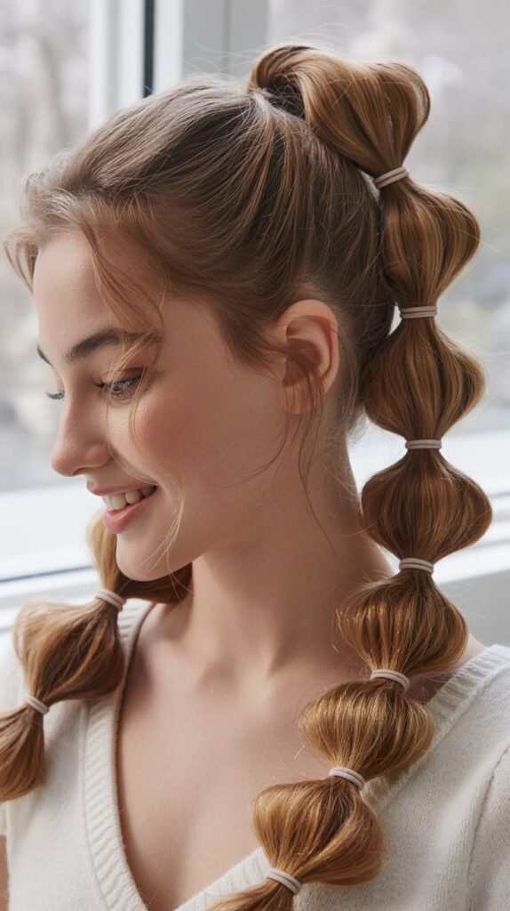 Bubble Braid Pigtails