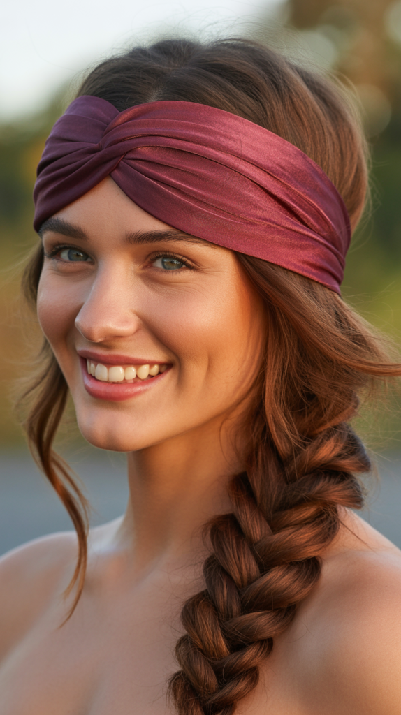 Thick Headband with Fishtail Side Braid