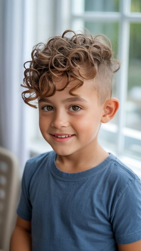 Side-Swept Curly Fringe