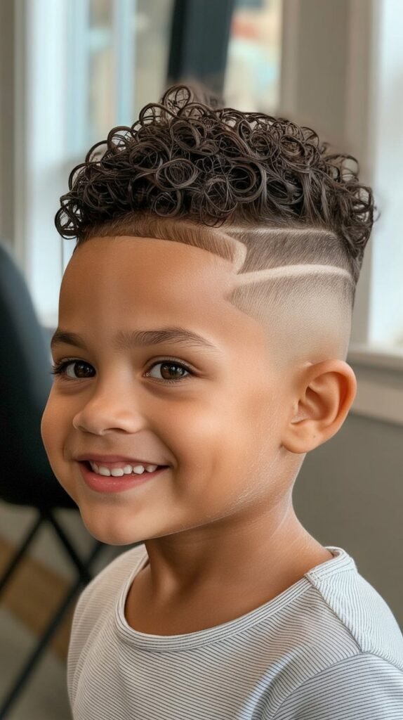 Curly Mohawk Fade