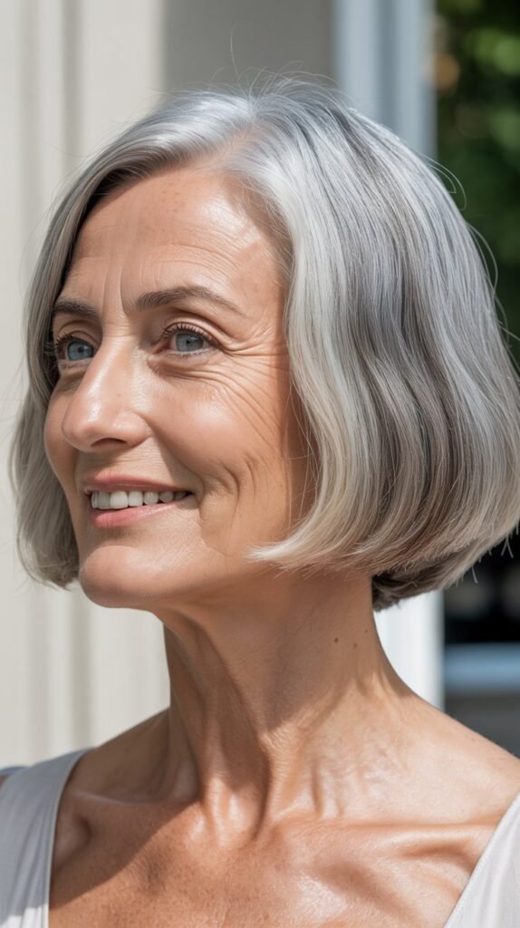 Blunt Cut Bob at Jawline